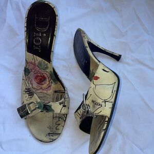 Christian dior Paris 50s print heels